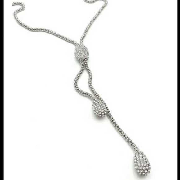 Chico's Jewelry - NWT Chico's Pave Lariat Long Y Necklace